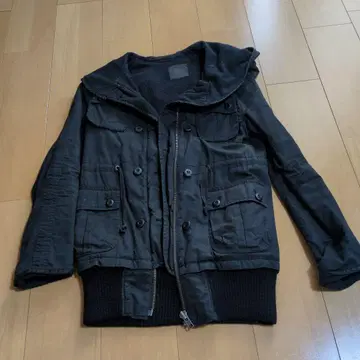 moussy 블랙 후드 부착 자켓