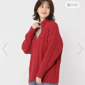 studio CLIP 머신 워셔블 하프 지퍼 케이블 오버