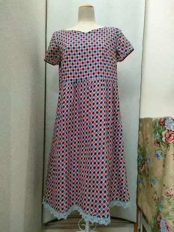호코모모라 체크 원피스