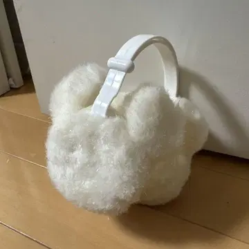 미키 귀도리 귀마개 화이트 라메 믹스 디즈니