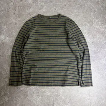 UNIQLO 00s 보더 긴팔 티셔츠 단종 y2k cityboy