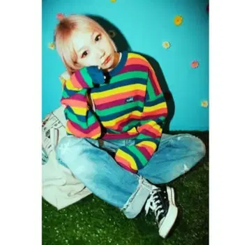 xgirl ayamo 착용 와플 니트 컬러풀