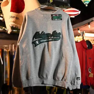 90s PUMA 로고 자수 맨투맨