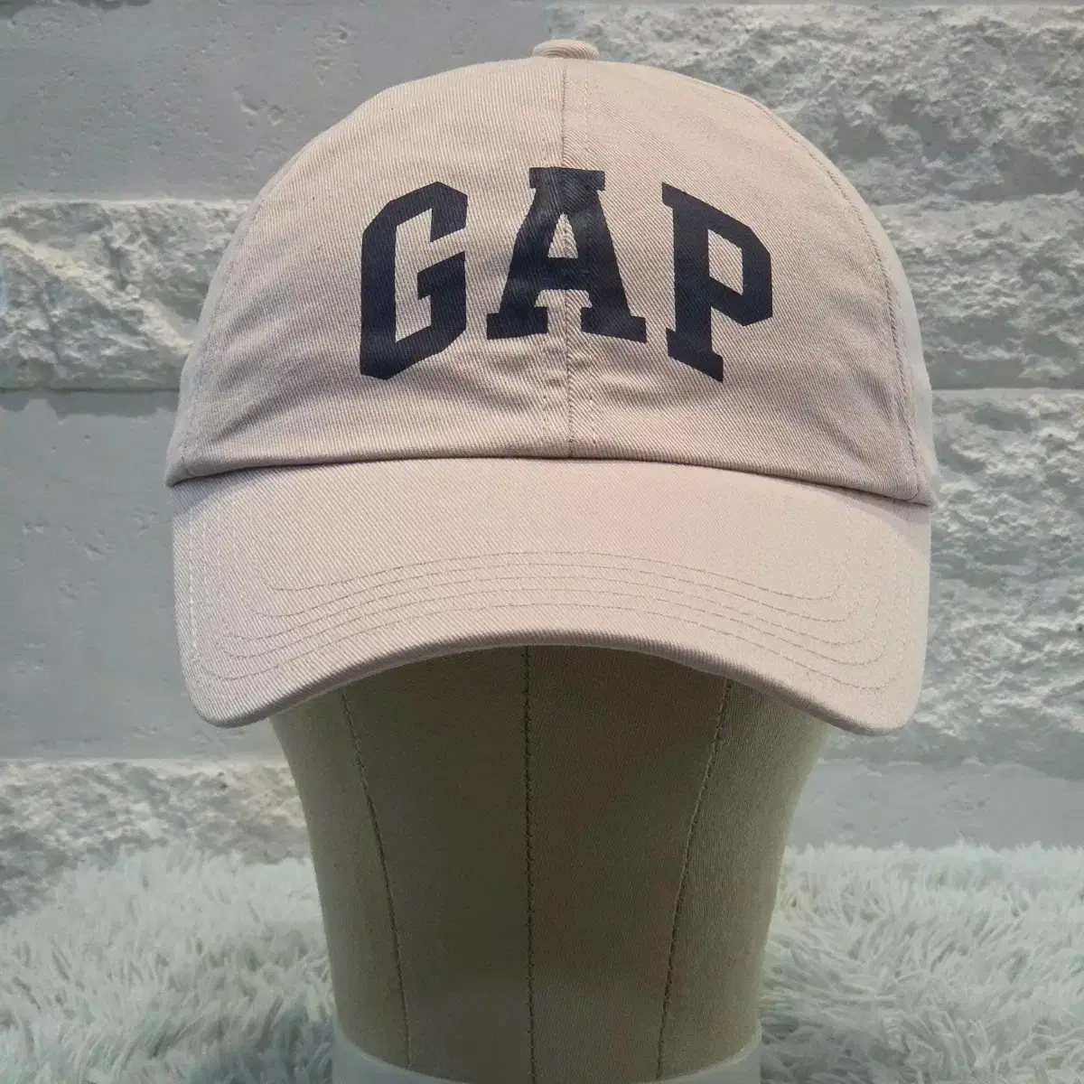 p7-10: Gap Logo Cotton Ball Cap Pink (Adjustable, Approx. 55~59cm)