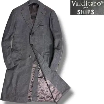 J5108 컨디션 최상 발디타로 쉽스 별주 헤링본 무늬 체스터 코트 44