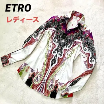 [미사용급] 에트로 ETRO 이탈리아제 긴팔 셔츠 베이스리 패턴 38