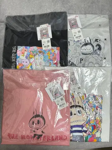 [미사용 새상품] UNIQLO 유니클로 러브브 T셔츠 M 4장 세트