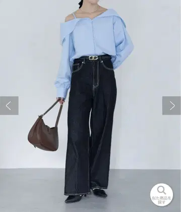 Thevon yuna 데님 블랙 S 사이즈