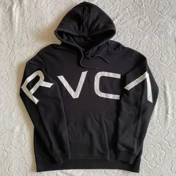 RVCA 빅 로고 풀오버 후드티 플리스 블랙 S 사이즈
