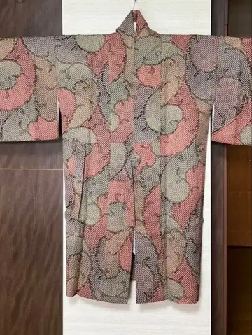 총무늬 다색 추상 무늬 긴 길이 도중착 겉옷 미사용 새상품