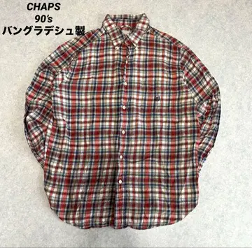 CHAPS 90's 플란넬 셔츠 방글라데시 제 cotton100% M