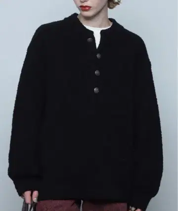 새상품급 GENE HEAVENS 콘초 버튼 모코모코 헨리넥 상의