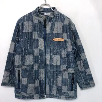 54 jeans 스트릿 퀼팅 패치워크 데님 패딩 자켓