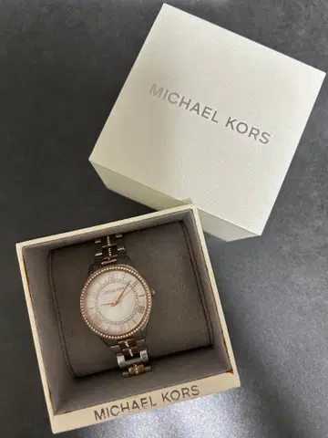 MICHAEL KORS 실버/로즈 골드 시계