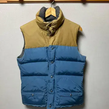 60/40 다운 베스트 파랑과 브라운