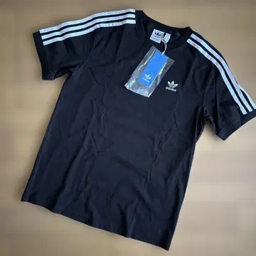 adidas 3스트라이프 반팔 T셔츠 M 블랙