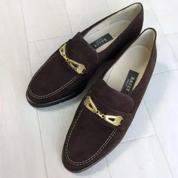 BALLY 미사용 새상품 미시착 다크 브라운 스웨이드 로퍼