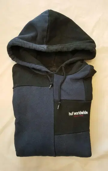 huf worldwide 후드 부착 후드티 네이비/블랙