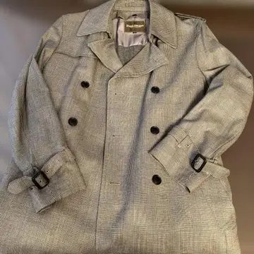 Paul Smith 그레이 체크 트렌치코트 L