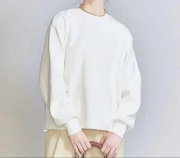 BEAUTY&YOUTH 코튼 더블 페이스 드로스트 풀오버
