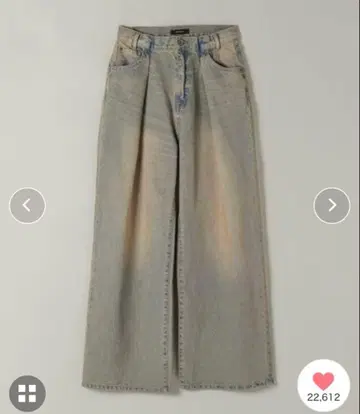JEANASIS 턱 데님 와이드 팬츠