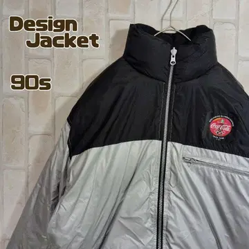 코카콜라 90s 다운 자켓 리버서블 블랙 실버