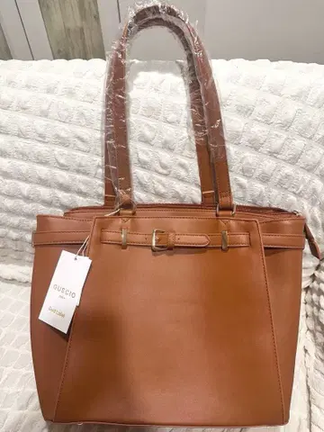 GUSCIO 브라운 토트백 파우치 포함