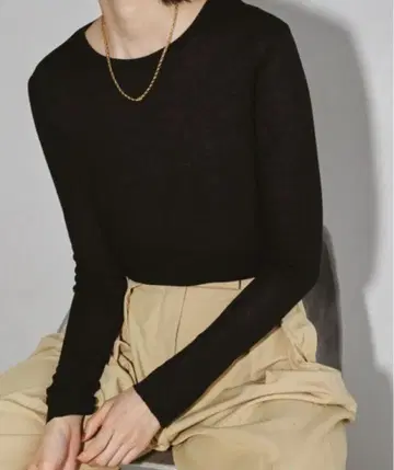 미사용 todayful 시어 롱 T셔츠 블랙