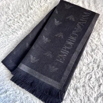 새상품급 엠포리오 아르마니 이글 로고 프린지 블랙 울