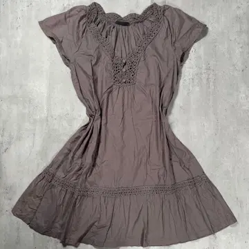 모리걸 튜닉 원피스 크로 셰 뜨개질 니트 레이스