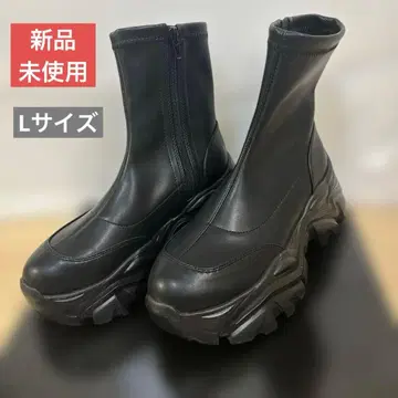 미사용 새상품 오리엔탈 트래픽 통굽 부츠 블랙 L 사이즈