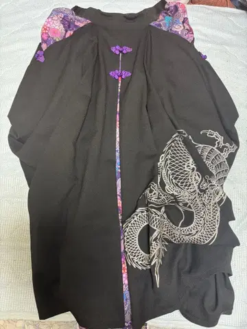 qutie frash 큐티 플래시 일본풍 패턴 스커트 퍼플 얼룩 있음