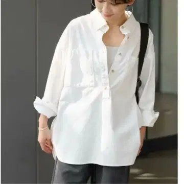 JOURNAL STANDARD relume 데님 풀오버 셔츠/화이트