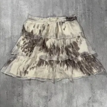 페어리 그런지 실크 미니 프릴 스커트 silk