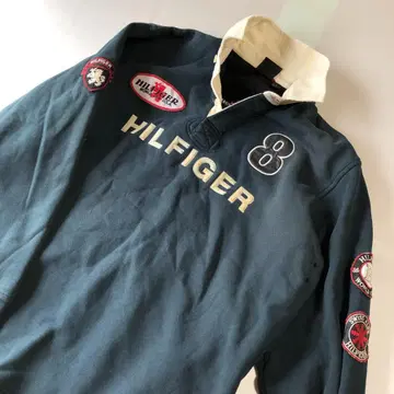 타미힐피거 보아 안감 라거 셔츠 와펜 넘버링 L~XL 상당