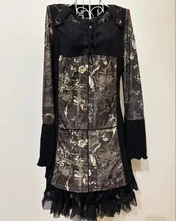 ozzon OZZ ANGELO 레이스업 장미 튜닉 원피스