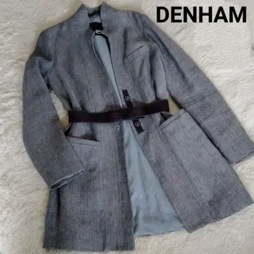 DENHAM 덴함 헤링본 자켓 린넨 100% 네이비