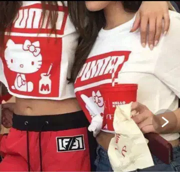 PUMA 헬로키티 T셔츠 화이트