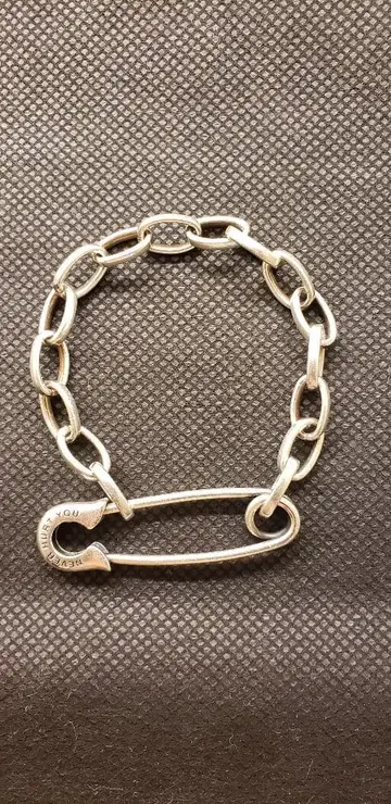 BLESS 실버 925 체인 팔찌 안전핀 포함