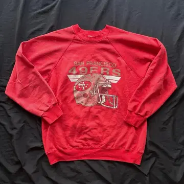 70s 빈티지 래글런 맨투맨 스웨트 쇼트 기장