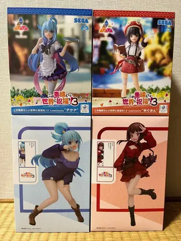 이 멋진 세계에 축복을! 3 메구밍 & 아쿠아 프라이스 피규어 4개 세트