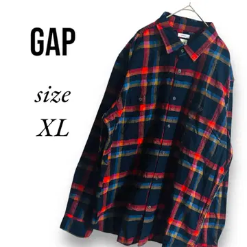 GAP 갭 긴팔 셔츠 체크 남성용 XL 캐주얼 택 포함 새상품