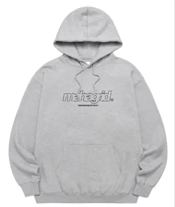 mahagrid. 로고 그레이 후드티