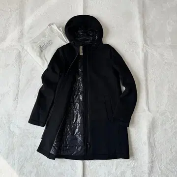 M HERNO 헬노 충전솜 후드 롱 코트 블루종 아우터 블랙