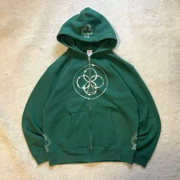 빈티지 리메이크 구제 의류 리메이크 블리치 가공 집업 후드티