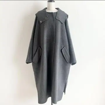 [하자품!] 루쉘블루 후드 오버코트 그레이