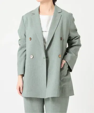 SLOBE IENA Pe 도비 더블 자켓 손세탁 가능