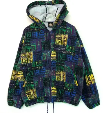 카파 올드 레트로 스포츠 스키 90s 구제 의류 올 패턴 플리스 후드티