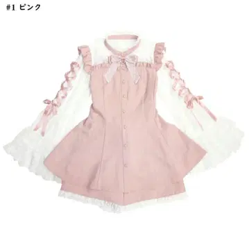 뷔스티에풍 절개 공주 소매 셋업 Secret Honey 시크릿허니