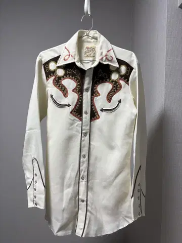 H BAR C 웨스턴 셔츠 화이트